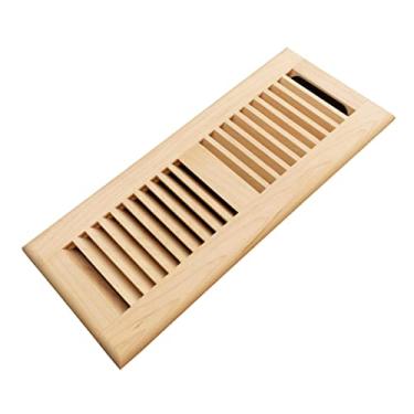 Imagem de Homewell Cobertura de ventilação para registro de piso de madeira de bordo, ventilação com abafador, 10 x 30 cm, inacabada