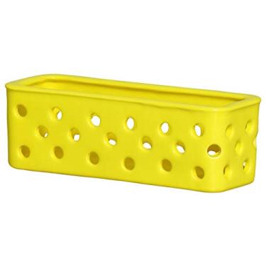 Imagem de Cestinha Alta Retangular Vasada Ceramicas Pegorin Amarelo
