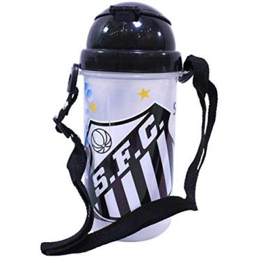 Imagem de Garrafa Santos Com Alça E Canudo Infantil 450ml Oficial