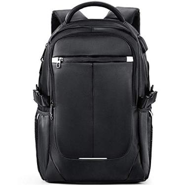 Imagem de Mochila de ombro Mochila para viagem ao ar livre Mochila de carregamento em tecido Oxford para computador, tecido impermeável, alça de ombro reduzida, design de esponja espessa, conforto de descompressão