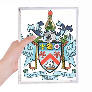 Imagem de Caderno de São Cristóvão e Névis com emblema nacional de folhas soltas e diários recarregáveis