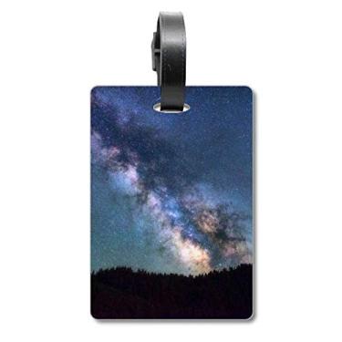 Imagem de Blue Dark Stars Clouds Bagagem Bagagem Bagagem Etiqueta Scutcheon Etiqueta