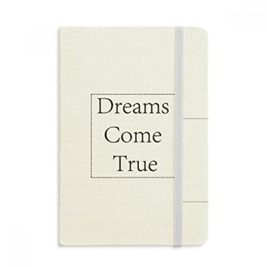Imagem de Caderno de anotações com citações inspiradoras Dreams Come True oficial de tecido rígido diário clássico
