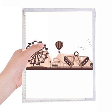 Imagem de Caderno de atividades pretas de parque de diversões, caderno, folhas soltas, diário recarregável, papelaria