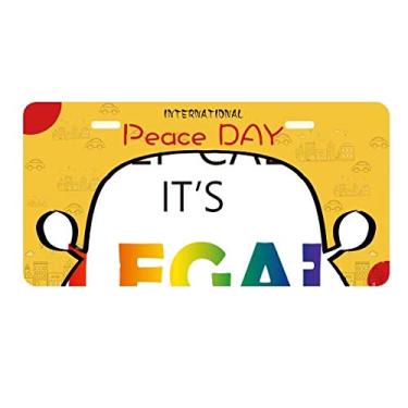 Imagem de DIYthinker LGBT Bandeira de arco-íris Keep Calm placa de carro decoração Dia da Paz