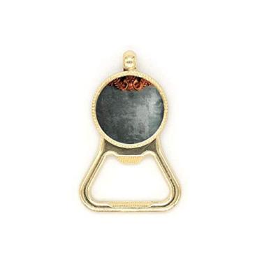 Imagem de Chaveiro de aço inoxidável com padrão de ornamento de mogno cinza, abridor de tampas de cerveja