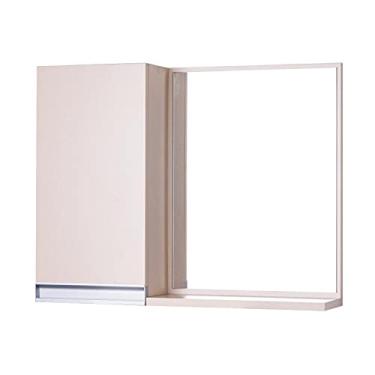 Imagem de Armário para Banheiro com Espelho Bege com Puxador Metal