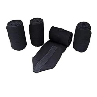 Imagem de Liga De Descanso Para Cavalo - Jogo Com 4 Peças (Preto)