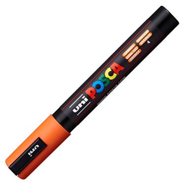 Imagem de Posca marcador 5M em laranja, canetas Posca para materiais de arte, material escolar, arte rupestre, tinta de tecido, marcadores de tecido, caneta de tinta, marcadores de arte, marcadores de tinta