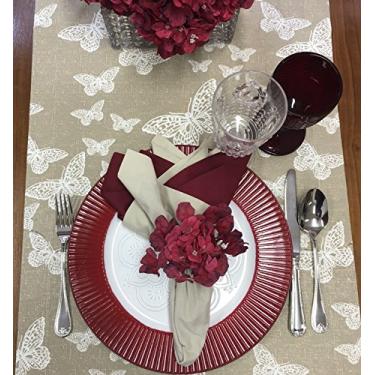 Imagem de Passadeira Borboleta Bege Simples 1,80 m