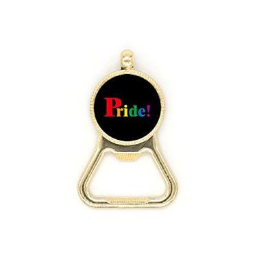 Imagem de Chaveiro de aço inoxidável Pride LGBT Rainbow Homo Art Deco, presente Fashion Beer Bottle Cap Opener