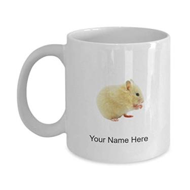 Imagem de Caneca de hamster personalizada - Caneca de café para amantes de hamster, ideia para crianças meninos e meninas Amor - Caneca de café de 325 ml