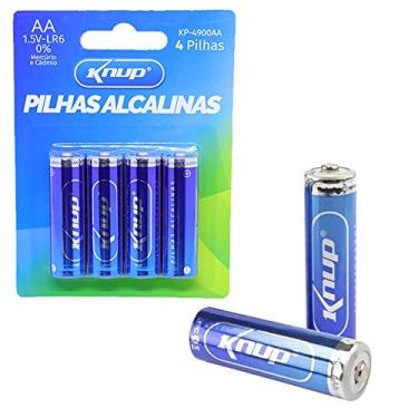 Imagem de Pilha Alcalina AA 4 Unidades 1.5V Knup Longa Duração Lacrada
