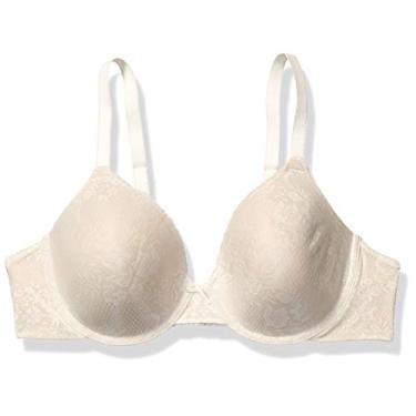 Imagem de Maidenform Sutiã de renda Comfort Devotion, sutiã de cobertura total suave para conforto diário, sutiã de renda confortável, Combo de renda marfim/latte Lift, 34D