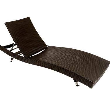 Imagem de Espreguiçadeira em Alumínio e Fibra Sintética - Piscina, Jardim, Decoração Trama 