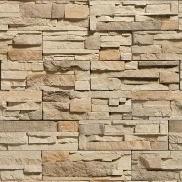 Imagem de Papel De Parede Adesivo Pedras Rústicas Em Tons Naturais 15m