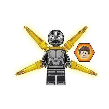 Imagem de 9pc Spiderman Puzzle Menino Pequena Partícula Building Block Minif