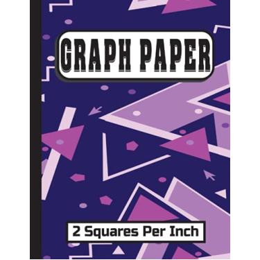 Imagem de Graph Paper 2 Squares Per Inch: 1/2 Inch Squares Graph Paper Composition Notebook 8.5 x 1 | Wide Quad Ruled Grid for Math, Calculus, Algebra, ... Large book 154 Pages | No Bleed | 2x2 Squares