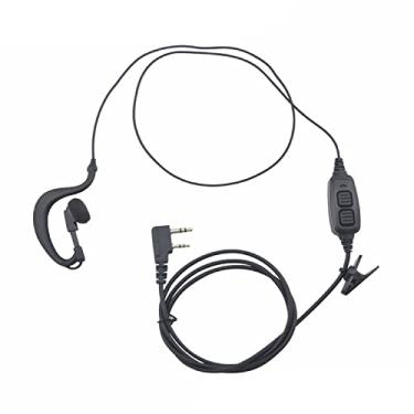 Imagem de Fone de ouvido duplo PTT com microfone microfone substituição para Baofeng BF-UV5R UV82 UV82L UV-89