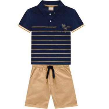 Imagem de Conjunto Infantil Milon Menino Camiseta Polo + Bermuda
