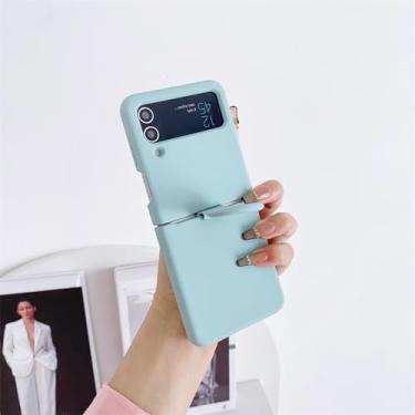 Imagem de Para Samsung Galaxy Z Flip 5 4 3 Ring Case para Samsung Z Flip5 flip4 ZFlip 5 4 ZFlip3 Capa de silicone líquido macio, BHGreen, para Samsung Z Flip 5