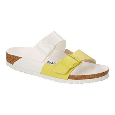 Imagem de Birkenstock Unisex Arizona White/Lime Birko-Flor Sandal 37 N EU