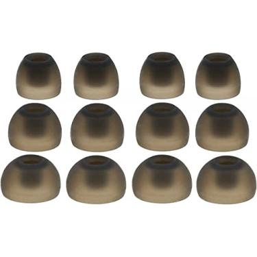 Imagem de 12 peças (TRS-B) 4S / 4M / 4L Conjunto de substituição de adaptadores de orelha pontas auriculares compatíveis com Sol Republic AMPS, AMPS HD, Jax, Shadow e Relays Fones de ouvido esportivos sem fio intra-auriculares