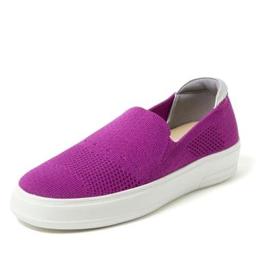 Imagem de Dearfoams Mocassim Sophie feminino sem cadarço leve e confortável, Roxo místico, 35