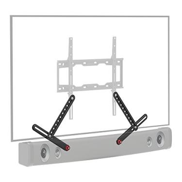 Imagem de Barkan Suporte universal para barra de som, suporte ajustável para montagem acima ou embaixo da TV, tamanhos de 33 a 203 cm, serve para a maioria das barras de som de até 6 kg, montagem fácil preta