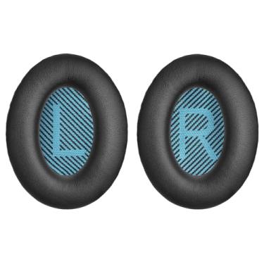 Imagem de Almofadas auriculares de substituição para fones de ouvido Bose QuietComfort QC 2 15 25 35 para fones de ouvido QC2 QC15 QC25 QC35 SoundLink/SoundTrue Around-Ear II AE2 (preto)