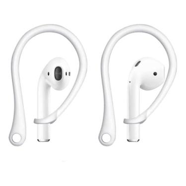 Imagem de Suporte Gancho Fone de Ouvido Bluetooth Anti Queda Compativel com AirPods Pro Lenovo Earhook Supra Supply (Branco)