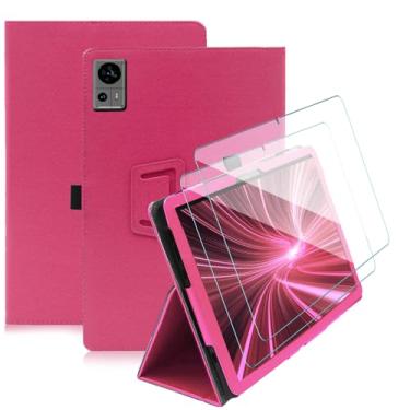 Imagem de Capa para tablet TECLAST T60, alça de mão embutida e suporte para caneta, vêm com 2 peças protetoras de tela de couro PU, hibernar/despertar automaticamente, fecho magnético, capa inteligente para