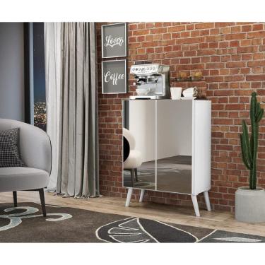 Imagem de Aparador Buffet 2 Portas Retrô Vegas V3613 Branco Branco