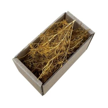 Imagem de Fancyes Simulação de grama em miniatura para jardim de fadas, modelo de ferroviário, grama falsa para trens de cenário ferroviário, mesa de areia, Outono Amarelo