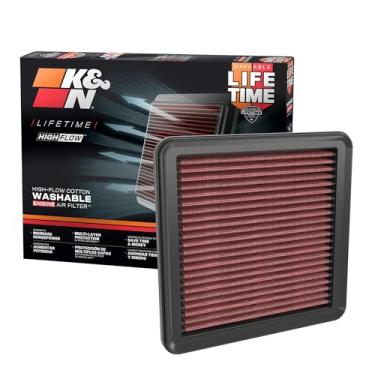 Imagem de K&N Filtro de ar do motor: alto desempenho, premium, lavável, filtro de reposição: compatível com 2023 ACURA Integra, 2022 HONDA Civic, 33-5120