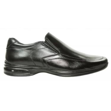 Imagem de Sapato Social Masculino em Couro Preto, 3D Air (Preto, BR, Adulto, Numérico, 39)