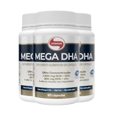 Imagem de Kit 3 Mega DHA 1500mg Vitafor 60 Cápsulas
