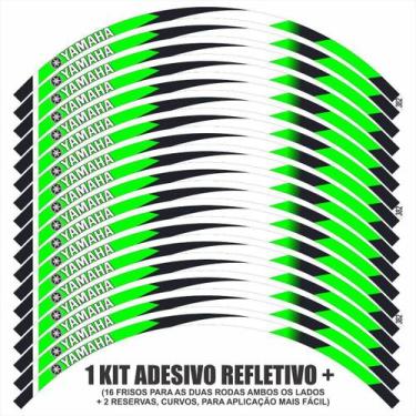 Imagem de Adesivo Refletivo Friso De Roda Yamaha Aro 17 Verde - Resitank