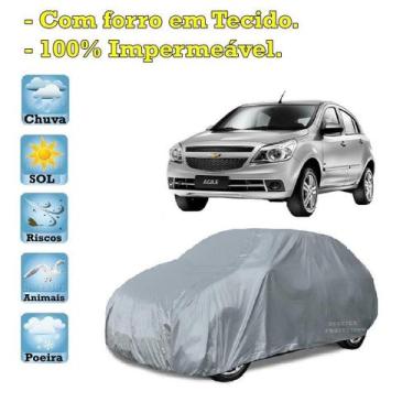 Imagem de Capa com forro cobrir carro Chevrolet Agile 100% Impermeável Proteção 