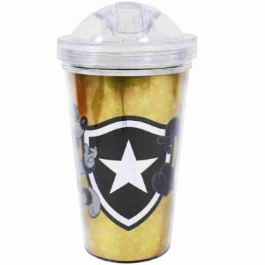 Imagem de Copo De Plástico Com Canudo 450ml - Botafogo - Mileno