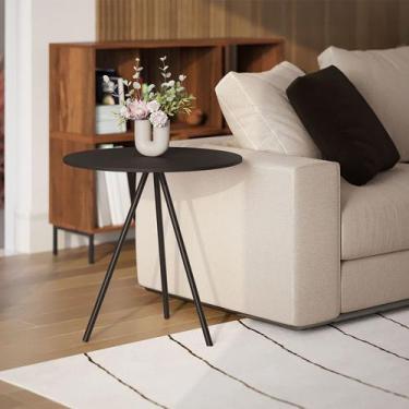 Imagem de Mesa Lateral Decorativa Gabriela  Redonda Preto  - Up Home, PRETO