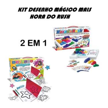 Imagem de Desenho Magico Aprendendo Placa Refletora E Giz + Hora Rush - Big Star