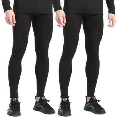 Imagem de Kit com 2 Calças Térmica Masculina Esportiva Secagem Rápida - Slim Fit