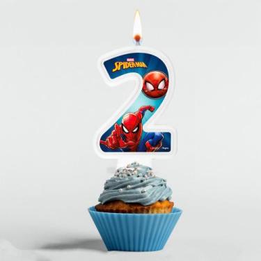 Imagem de Vela Decoração Homem aranha Festa Aniversário 2 anos - Regina