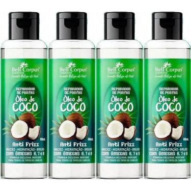 Imagem de Kit 4 Tratamento Capilar Reparador de Pontas Óleo de Coco - Bell Corpu