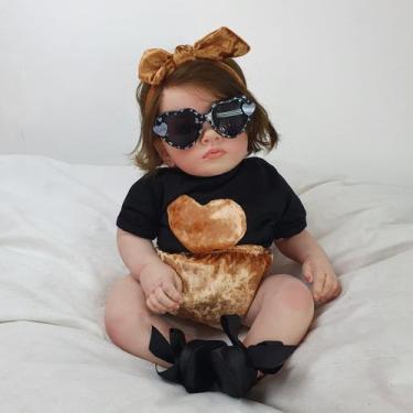 Imagem de Bebê Reborn Menina Olhos Azuis Original - Mundo Azul E Rosa