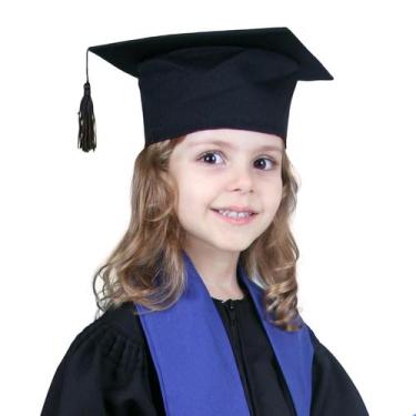 Imagem de Kit Capelo Formatura Infantil Preto 10 Unidades - Locabeca