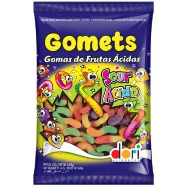 Imagem de Bala de Goma Minhocas Ácidas - 600g - Dori - Extra Festas