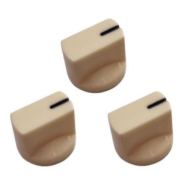 Imagem de Kit 3 Knob Para Pedal Creme Plástico Modelo Nux Ronsani