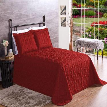 Imagem de Cobre Leito Casal Clean Vermelho Enxovais Aquarela 3 peças
